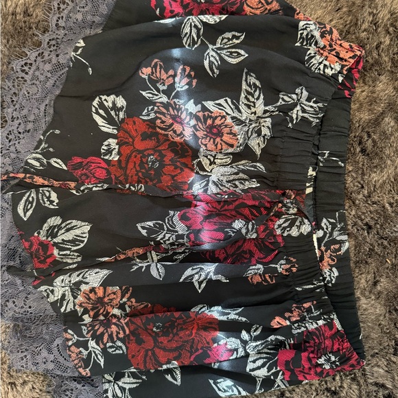 Black Floral Pajama Set Japna Lounge Made in India - Picture 4 of 7